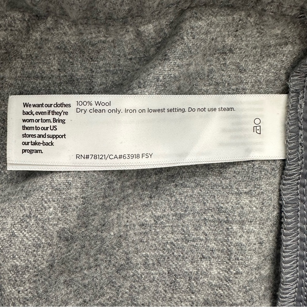 NWT Eileen Fisher Soft Wool Flannel Pleated Tapered Ankle Pants in Gray size XL - Picture 8 of 12